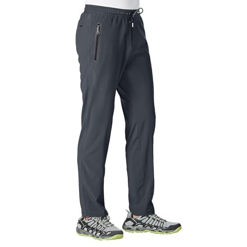 Jogging Men's Long Tracksuit Bottoms Sports Running Quick-Drying Leisure Trousers Men Fiess With Zip Pockets_viptrois.com