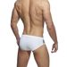 UXH Men's Simple Bikini Swim Trunks Fashion Black And White Two-tone Triangle Racing Shorts_viptrois.com
