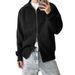 Autumn And Winter High Neck Solid Color Zipper Cardigan Warm Sweater Jacket_viptrois.com