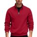 Men's Fleece Zip-Up Hoodie - Soft & Warm Pullover With Stand Collar, Relaxed Fit, Heavyweight Knit For Casual Wear (Multiple Colors & Sizes)_viptrois.com