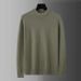Half High Neck Sweater, Base Knit Sweater, Solid Color Long Sleeved Sweater_viptrois.com