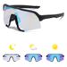 Men's Glasses New Men's Sports Sunglasses Women's Outdoor Cycling Sunglasses Color Changing White To Gray One Piece Bicycle Windshield_viptrois.com
