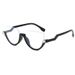 Men's Sunglasses New Half Frame Retro Sunglasses Fashion Diamond Sunglasses Korean Version Of The Internet Celebrity Trend Anti Blue Light Glasses_viptrois.com