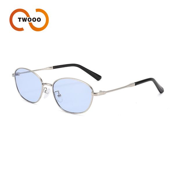 Two Circles Retro Cat Eye Sunglasses - Metal Frame UV Protection Driving Sunglasses (Model T1332)_viptrois.com