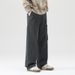 Spring And Autumn American Trendy Straight Loose Wide-Leg Cargo Style Casual Plus Size Multi-Pocket Long Work Pants_viptrois.com