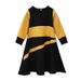 Kids' Clothing Spring and autumn girls long sleeved round neck dress + bow headscarf two piece children's clothing ins_viptrois.com