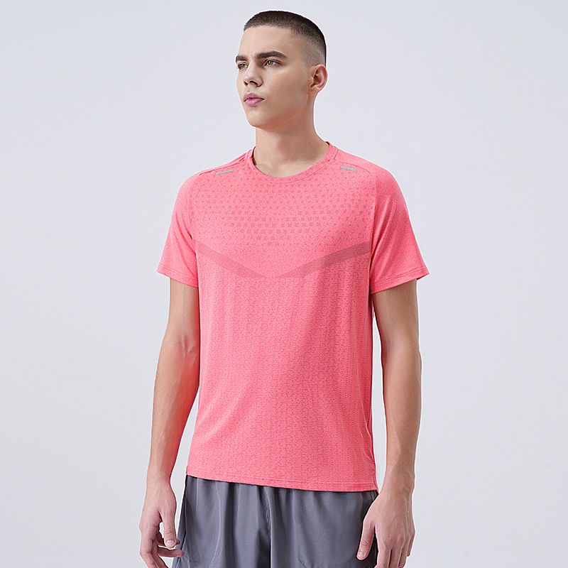 Men's Clothing Ice Silk Sports T Shirt Quick Drying Summer Thin Running Short Sleeved Basketball Top Training Clothes_viptrois.com