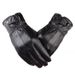 Men's Gloves Genuine Leather Gloves Autumn And Winter Plus Velvet Warm Pure Sheepskin Gloves Windproof Cold Proof Outdoor Cycling Driving Gloves_viptrois.com