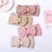 European and American Autumn Winter new children's hair accessories nylon jacquard bow baby headband baby fontanelle wide hair band_viptrois.com