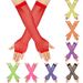 Unisex Thick fishnet gloves Mesh long gloves PROM party leaky finger gloves Punk sexy mesh gloves_viptrois.com