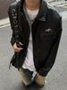 Men's Clothing Heavy Retro Metal Button PU Leather Jacket Short Zipper Pocket Trendy Brand Jacket Top_viptrois.com