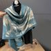 Women's Scarves Double-sided Cashmere Thickened Warm Tencel Cotton Scarf Women's Air-conditioned Room Travel Neck _viptrois.com