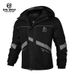 "Men's Thickened Ski Jacket – Detachable Hood, Windproof Polyester, Winter Hiking & Urban Outdoor Coat (Black, Orange, Neon Green)"_viptrois.com