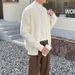 Sweater Cardigan Men's Autumn And Winter Trend Loose Knit Sweater Thread Clothing_viptrois.com