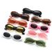 Men's Sunglasses New Fashion Oval Sunglasses Colorful Jelly Color Sunglasses Internet Celebrity Fashion Small Frame Glasses_viptrois.com