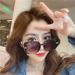VOOTHOST Oversize Brand Design Bee Sunglasses Women Vintage Metal Big Sun Glasses Female Square With Leather Glasses Case F0116_viptrois.com