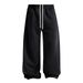 Vintage American-Style Fleece-Lined Pants – Wax Dye Casual Trousers (Straight/Cropped Wide-Leg) For Men & Women_viptrois.com
