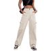 Men's Clothing Foreign Trade Small Pocket Cargo Casual Pants Women's Loose Slimming Trendy Wide Leg Long Pants_viptrois.com