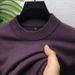 Men's Slim Fit High Neck Sweater - Warm Knit Pullover For Autumn & Winter, Solid Color Casual Wear_viptrois.com
