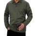 Nordmann Cross-Border Autumn Winter Hot-Selling Men's Long Sleeve Textured Collar Button Casual Polo Shirt_viptrois.com