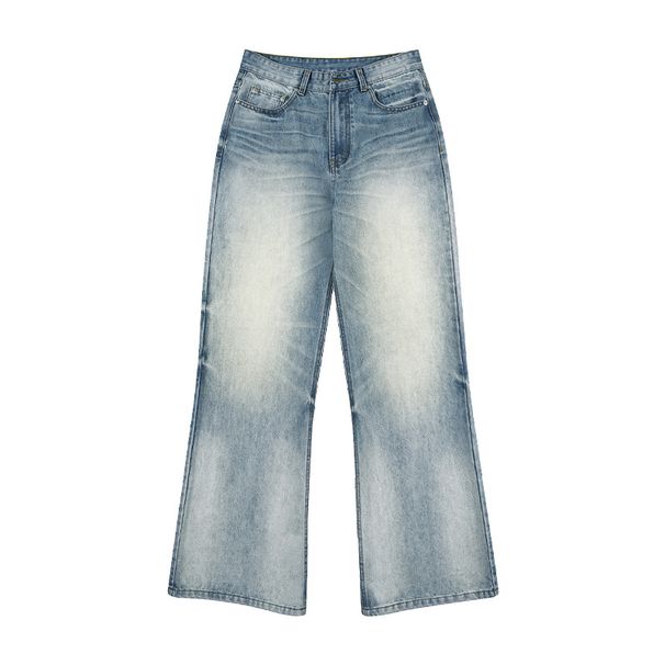 Men's Clothing Spring And Summer Gradient High Street Neutral Wide Leg Loose Baggy Jeans Flared Jeans For Men And Women_viptrois.com