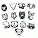 Black And White Series Animal Head Shoes Flower Shoe Buckle PVC Soft Glue DIY Detachable Garden Shoe Decorative Buckle Accessories_viptrois.com