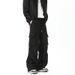 Spring New Trendy Brand Loose Big Pocket Wide Leg Straight Pants Parachute Soldier Casual Pants_viptrois.com