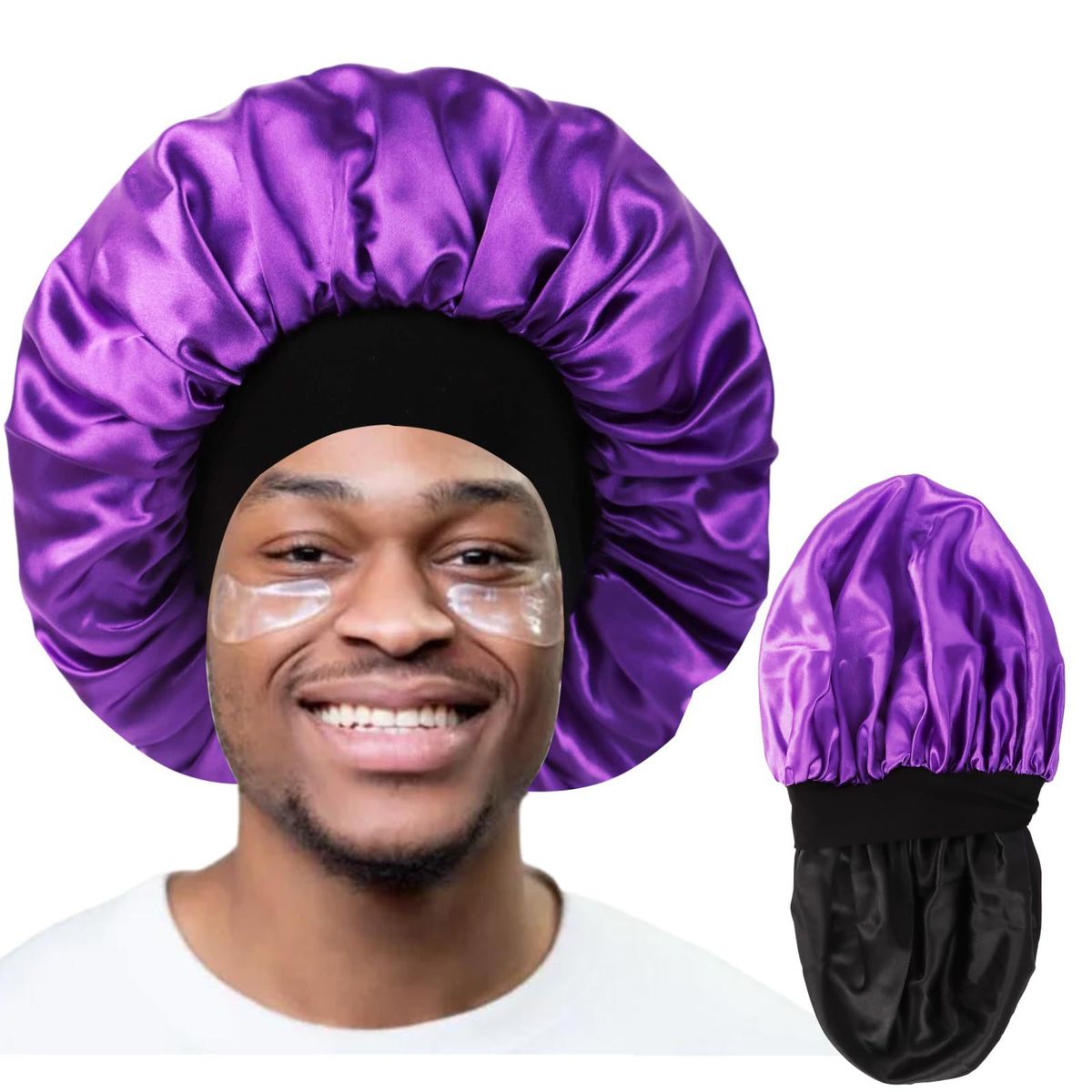 Women's Satin Sleep Cap With Wide Band - Soft & Breathable Hair Bonnet For Sleeping, Bathing, And Styling - Double Layer Design For Comfort And Style_viptrois.com