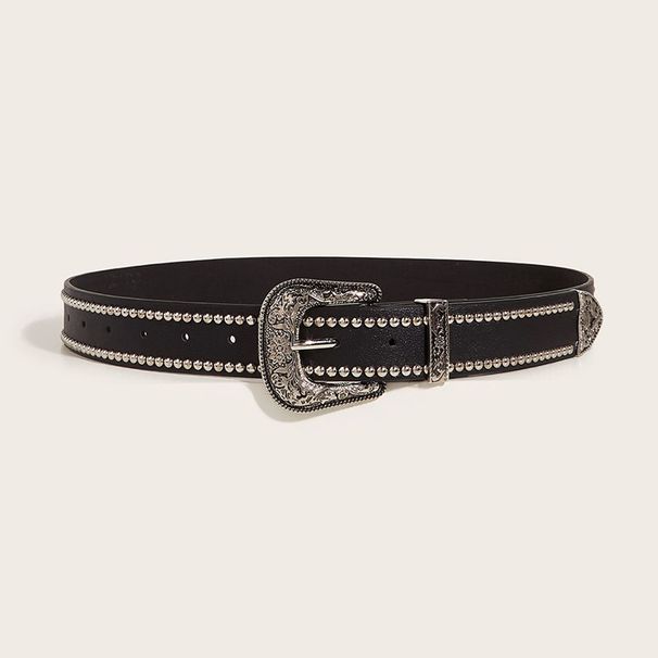 New Liu Nail Punk Style Belt Personalized Men's and Women's Jeans Trendy Fashion Universal Belt European and American Cross-border Spot_viptrois.com