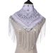 Cashew Flower Silk Scarf – Spring & Summer Tassel Headband (53x53cm Square, Hip Hop Dance Accessory, European Style)_viptrois.com