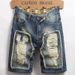 Men’s Vintage Washed Cargo Shorts – Distressed Patchwork & Relaxed Fit (Sizes 28-38)_viptrois.com