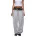 Men's Clothing European And American 2025ins Style Fashion Brand Double Waist Sweatpants Street Hip Hop Men And Women Straight Loose Casual Pants_viptrois.com