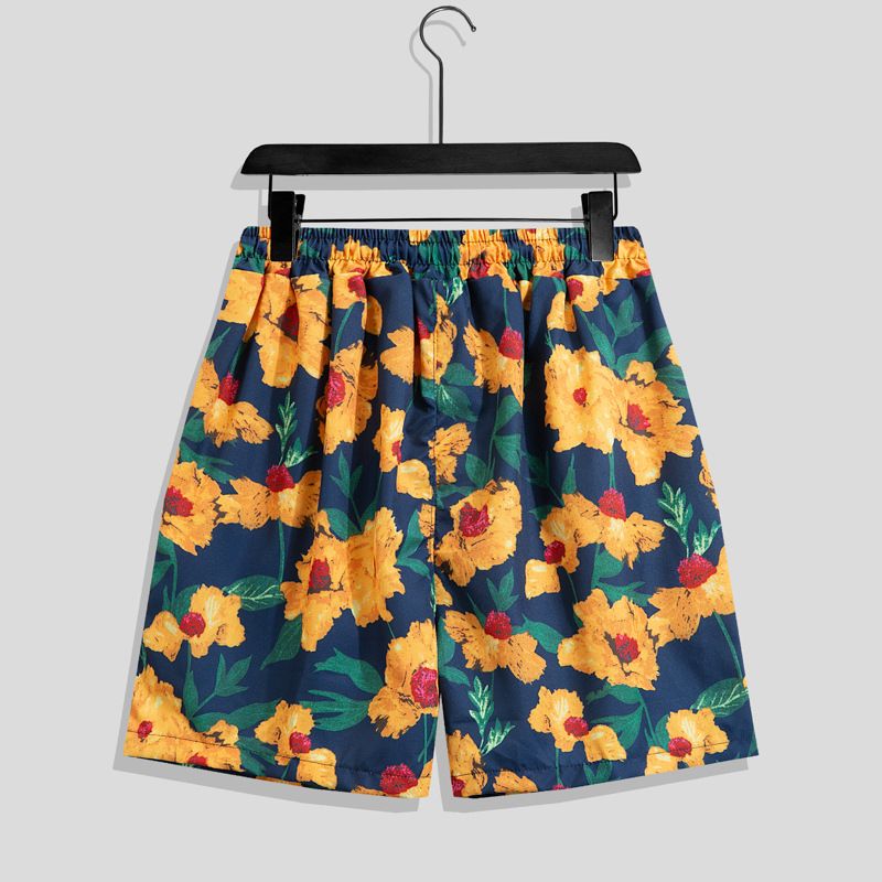 Men's Clothing Loose Large Size Trendy Beach Pants Men Quick Drying Five Point Casual Big Pants Vacation Shorts_viptrois.com