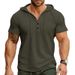 boy Cross-Border Sports Fitness Men's Short-Sleeve T-Shirt European And Hoodie Top Foreign Trade American Style Henley Shirt_viptrois.com