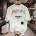 2025 New High-end Swallowtail Print Round Neck T-shirt In Summer, Loose Graffiti Casual Short Sleeved Base Shirt For Men_viptrois.com