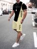 Unbeatable Quality Summer Men's Mesh Round Neck T-shirt+shorts Two-piece Printed Sports And Casual Short Sleeved Set For Men_viptrois.com