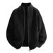 "Men’s Slim-Fit Zip-Up Knit Sweater – Modern Stand Collar Pullover With Jacquard Detailing & Stretch Comfort For Urban Commutes_viptrois.com