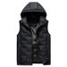 Men's Clothing Hooded Vest Men's Cotton Vest Fashion Casual Sports Sleeveless Coat Cardigan Clip_viptrois.com