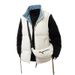 Reversible Puffer Vest Winter Sleeveless Quilted Jacket , Thickened Polyester Fill Stand Collar Zip-Up Streetwear Unisex Layering Essential_viptrois.com