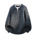 New Product, Autumn And Winter Knitted Sweater, Fake Two-piece Long-sleeved Sweater For Men_viptrois.com