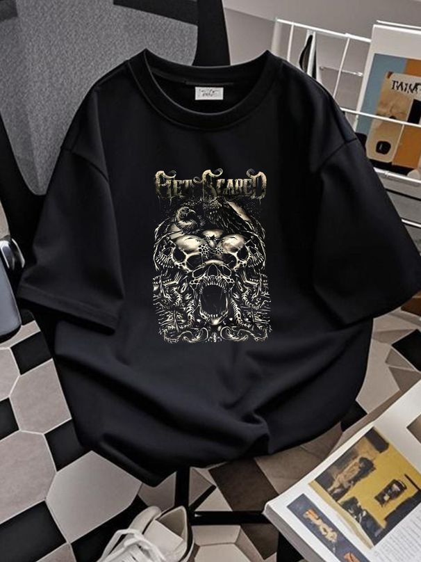 New Get Scared Band T-shirt Black All Size T-Shirt Graphic Unisex Soft Breathable Comfortable Top For Everyday Wear Fashion Stretched Summer_viptrois.com