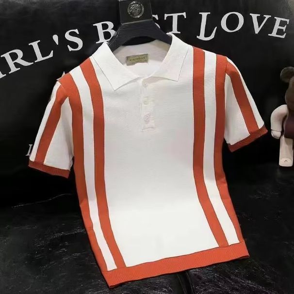 Men's Summer Polo Shirt – Breathable Knit Business Casual T-Shirt With Ice Silk Collar (M-XXXL, White/Black/Khaki)_viptrois.com