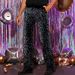 Men's Clothing Men's Stage Performance Pants – Sparkly Disco Party Pants (Loose Fit, Stretch Fabric, 4 Sizes)_viptrois.com