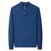 Men's Textured Half-Zip Sweater – Winter Knit Pullover With Chunky Cable Design (Black/Grey/Army Green/Khaki, S-Xxxl)_viptrois.com