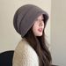Women's Hats Autumn And Winter Wool Hat Women's Fashion Loose Knitted Hat Ins Warm Outdoor Ear Protection Large Head Circumference Pile Hat_viptrois.com