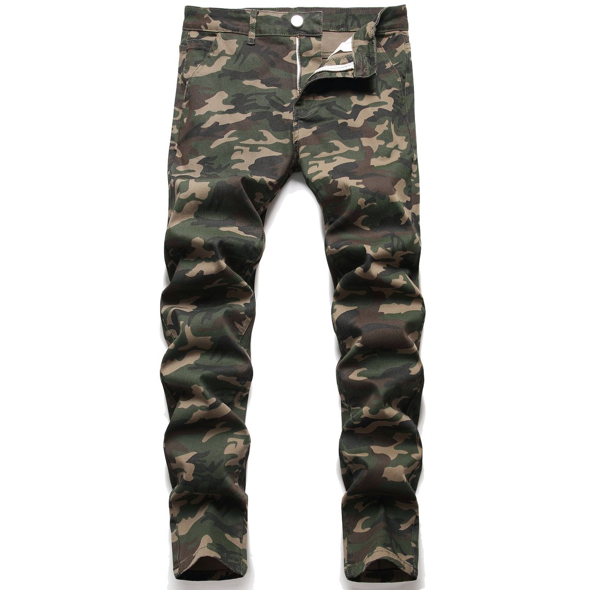 Men's Clothing New Retro Camouflage Jeans Denim_viptrois.com