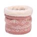 Unisex Scarf Fashion Knitted Wool Pullover Scarf with Velvet Thickened Scarf White Snowflake Double-Layer Neck Set Warm Scarf_viptrois.com