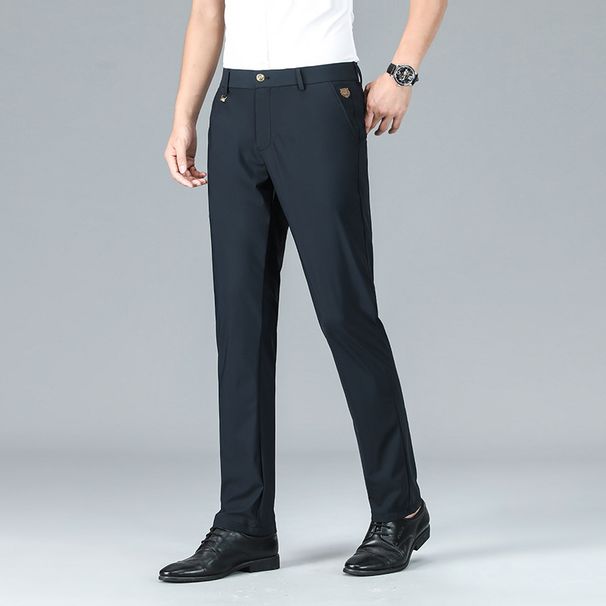 Men's Stretch Business Casual Pants - High Elasticity Straight Fit Trousers For Office & Daily Wear_viptrois.com