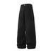 Men's Clothing Retro Textured Pure Cotton Silhouette Scimitar Pants Men's Autumn New Straight Loose Split Design Trendy Brand Casual Trousers_viptrois.com