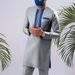 Men's Clothing Middle Eastern Casual Gray Slim Fit Shirt Set _viptrois.com